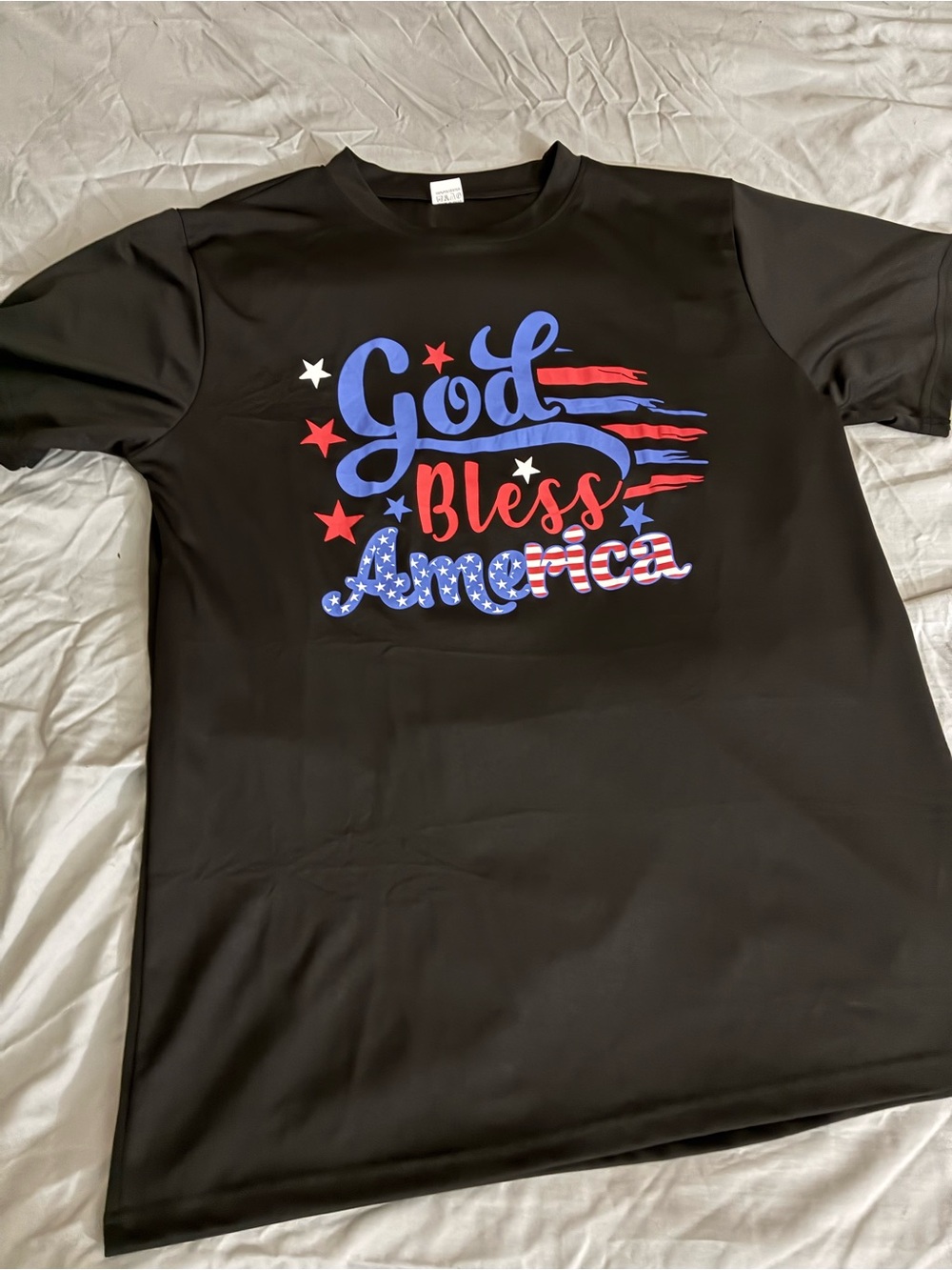 Men's Black 'God Bless America' Graphic Tee